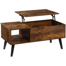 Table basse à dessus relevable en bois